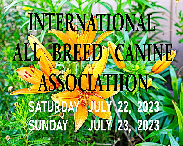 International  All Breed Canine Association  Saturday & Sunday JULY 22 & 23 2023